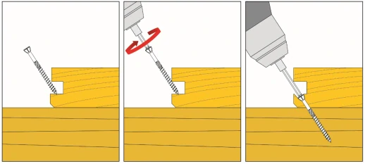 Terasové vruty do exotického dřeva 4x45mm A2 TX 15 (200ks/bal)