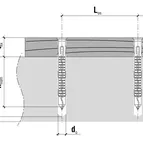 Rámová hmoždinka 8x80 mm se šroubem se zápustnou hlavou TX30