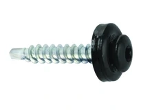Samořezný střešní farmářský šroub KLIMAS 4,8 x 35 TX RAL 9005 Černý s podložkou EPDM (250 ks/bal)